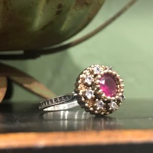 Turkish style Round Ruby & Silver 925 Ring